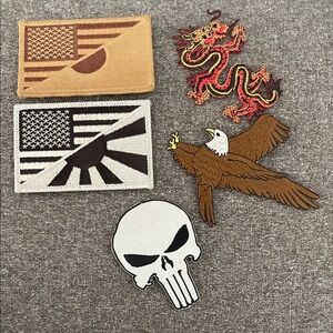 Men's Embroidered Patch Set - Multicolor